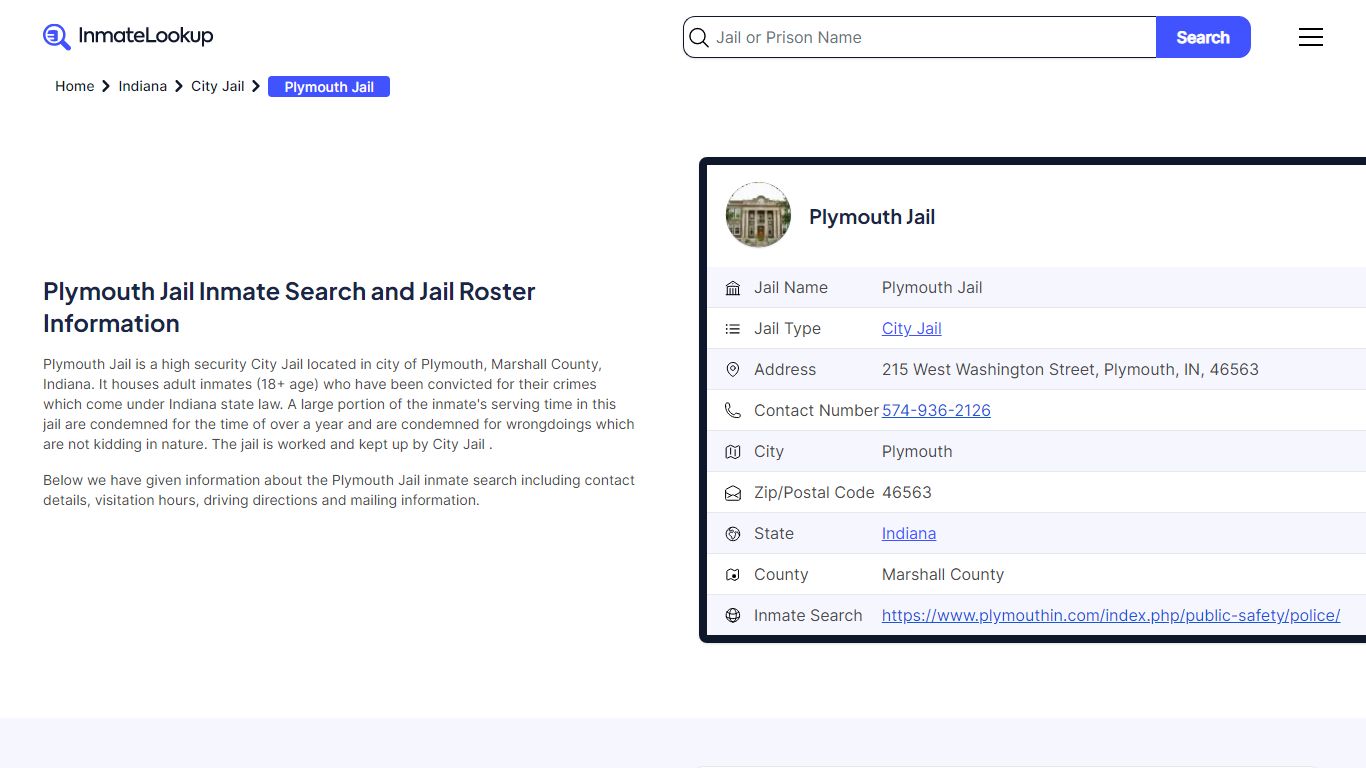 Plymouth Jail Inmate Search, Jail Roster, Bookings, Arrests - Inmate Lookup